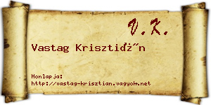 Vastag Krisztián névjegykártya